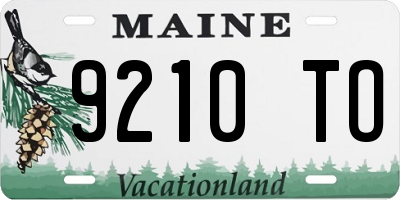 ME license plate 9210TO