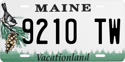 ME license plate 9210TW