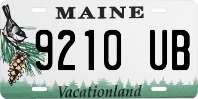 ME license plate 9210UB