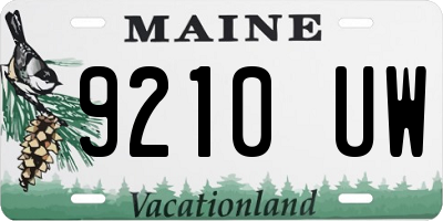 ME license plate 9210UW