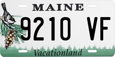 ME license plate 9210VF