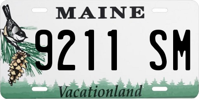 ME license plate 9211SM