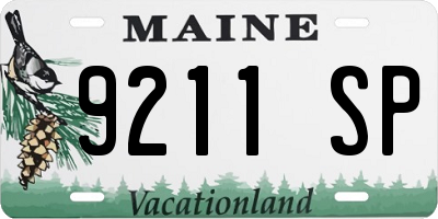 ME license plate 9211SP