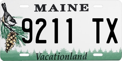 ME license plate 9211TX