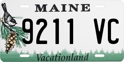ME license plate 9211VC