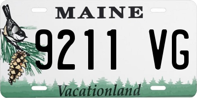 ME license plate 9211VG