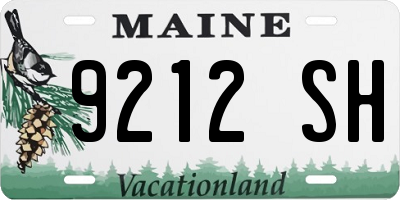 ME license plate 9212SH
