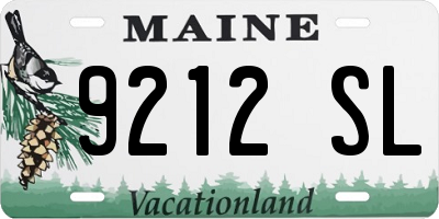 ME license plate 9212SL