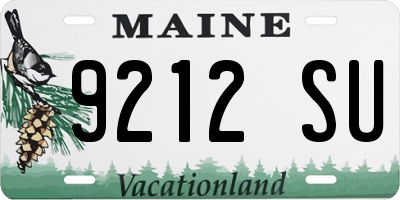 ME license plate 9212SU