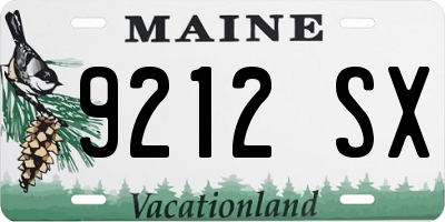 ME license plate 9212SX