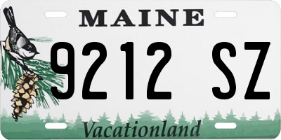 ME license plate 9212SZ