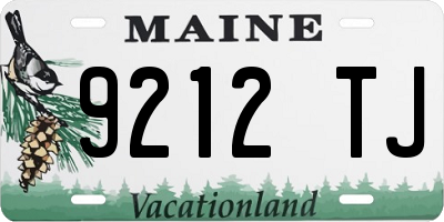 ME license plate 9212TJ