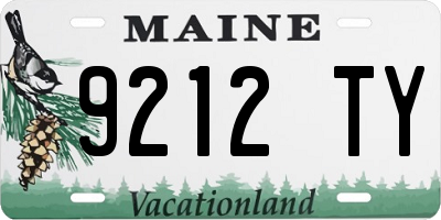ME license plate 9212TY