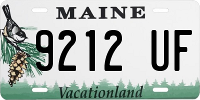 ME license plate 9212UF