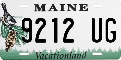 ME license plate 9212UG