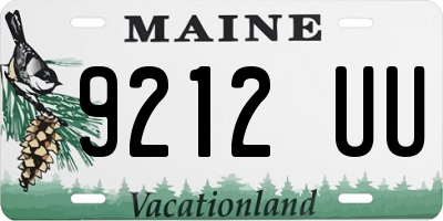 ME license plate 9212UU