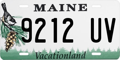 ME license plate 9212UV
