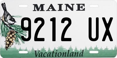 ME license plate 9212UX