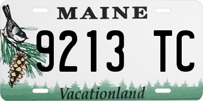 ME license plate 9213TC