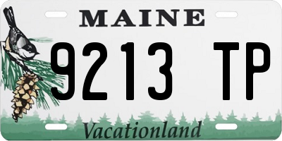 ME license plate 9213TP
