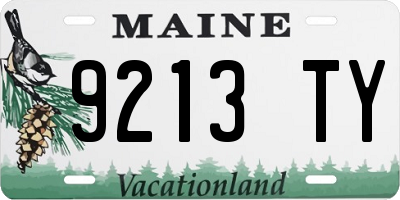 ME license plate 9213TY