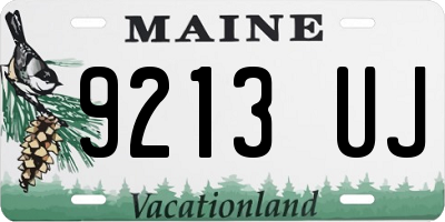 ME license plate 9213UJ