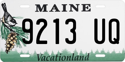 ME license plate 9213UQ