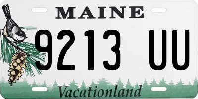 ME license plate 9213UU