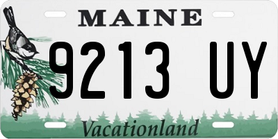 ME license plate 9213UY