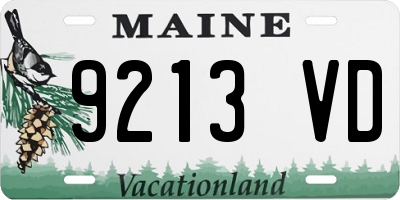ME license plate 9213VD