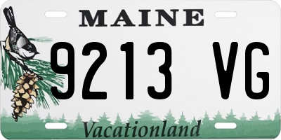 ME license plate 9213VG