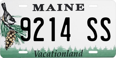 ME license plate 9214SS