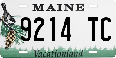 ME license plate 9214TC