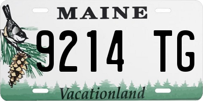 ME license plate 9214TG