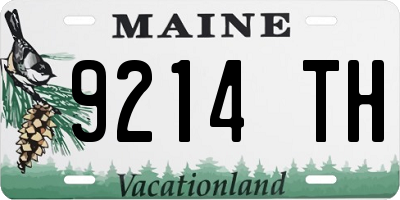 ME license plate 9214TH