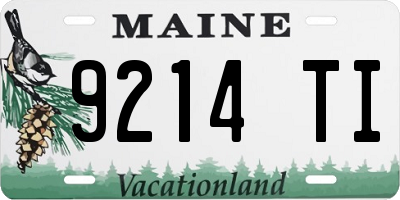 ME license plate 9214TI