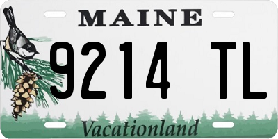 ME license plate 9214TL