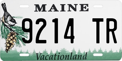 ME license plate 9214TR