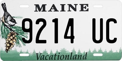 ME license plate 9214UC