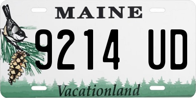 ME license plate 9214UD