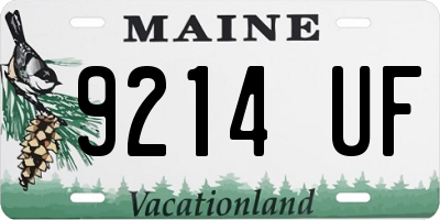 ME license plate 9214UF