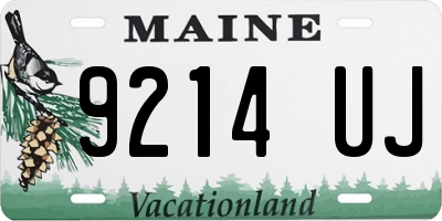 ME license plate 9214UJ
