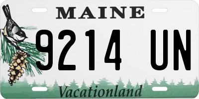 ME license plate 9214UN