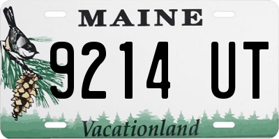 ME license plate 9214UT