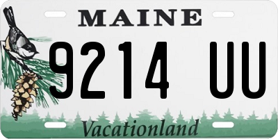 ME license plate 9214UU