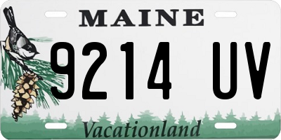 ME license plate 9214UV