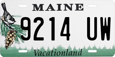 ME license plate 9214UW