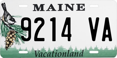 ME license plate 9214VA