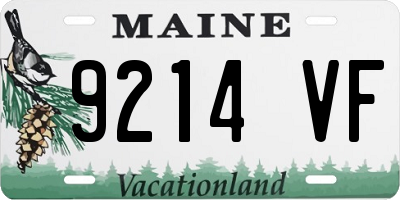 ME license plate 9214VF