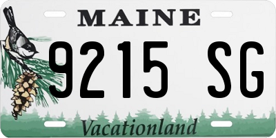 ME license plate 9215SG